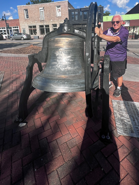 Lee Duquette tried to ring the Freedom Bell