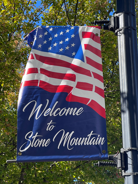 Welcome to Stone Mountain flag