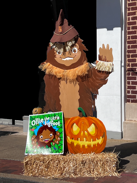 Ollie the Little Bigfoot scarecrow