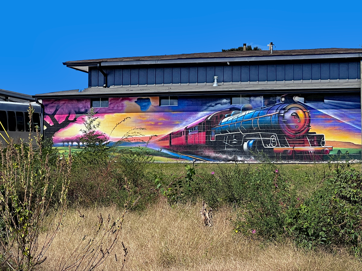 train mural in Fort Mill SC