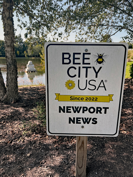 Newport News Bee City USA sign