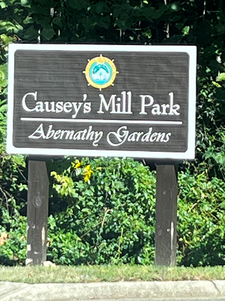 Causey's Mill Park sign