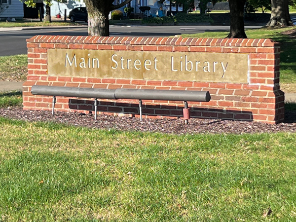 Main Street Librarysign