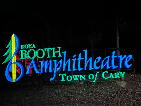 Koka Booth Amphitheatre sign