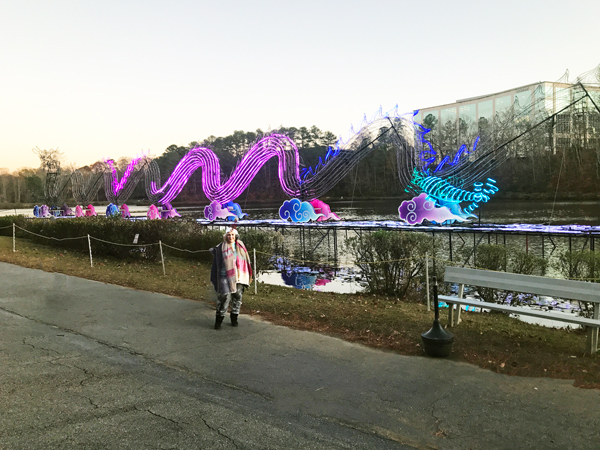 Karen Duquette in front of the 2024 Dragon