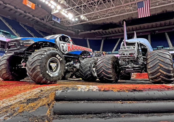 Rammunition and Megalodon Monster Trucks