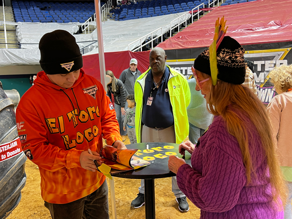 MJ Solorio, driver of El toro Loco and Karen Duquette