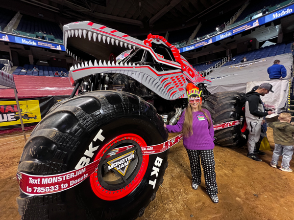 ThunderROARus monster truck and Karen Duquette