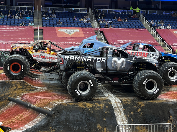 Just Get-er-Done, Raminator and Rammuntion monster trucks