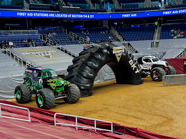 Grave Digger and Monster Mutt Dalmatian