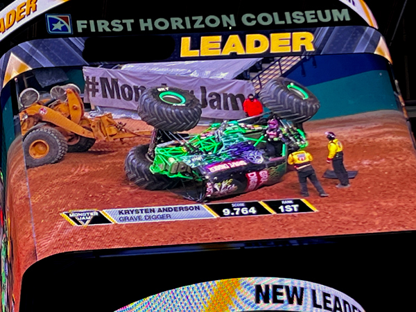 Krysten Anderson in Grave Digger with a score ot 9.764