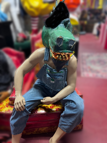 man with a creatures head