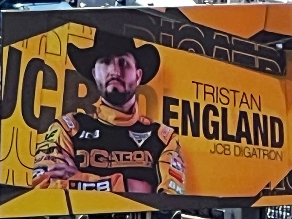 Tristen England driver of JCB Digatron