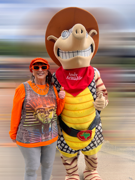 Karen Duquette and Andy Armadilo