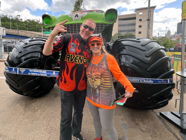Jim Koehler driver of Avenger with Karen Duquette