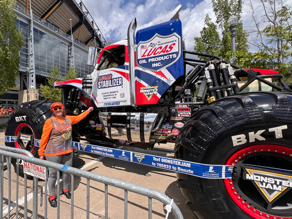 Lucas Stabilizer Monster Truck and Karen Duquette