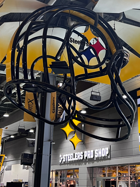 wires forming a giant helmet