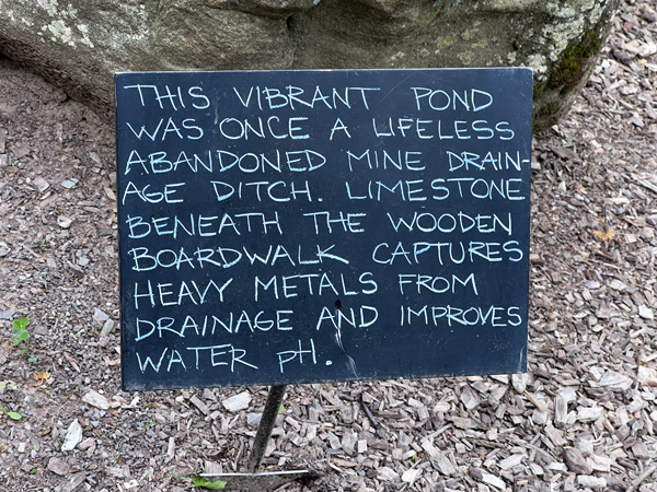 Vibrant Pond sign