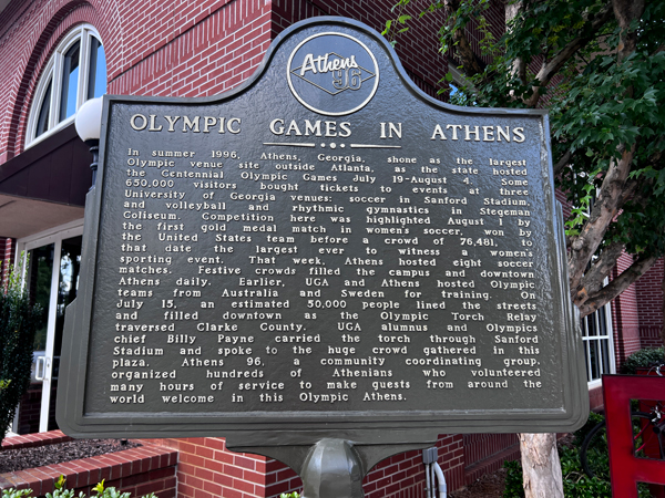Olympic Games in Athens sign