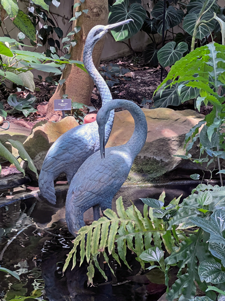 fake bird statues