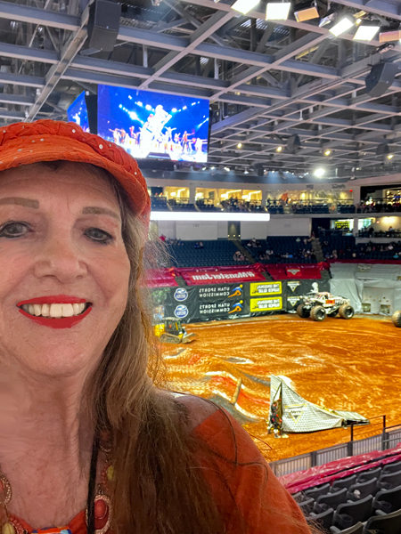 Karen Duquette's selfie at half-time 
