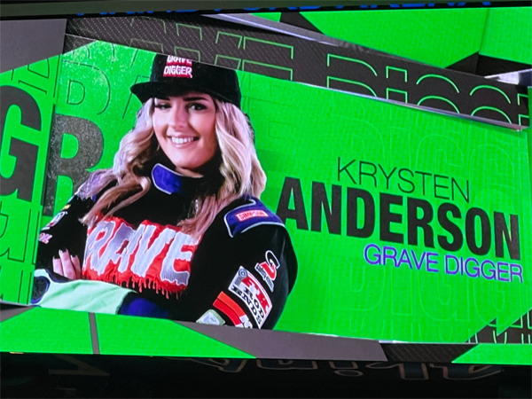 Krysten Anderson, dirver of Grave Digger
