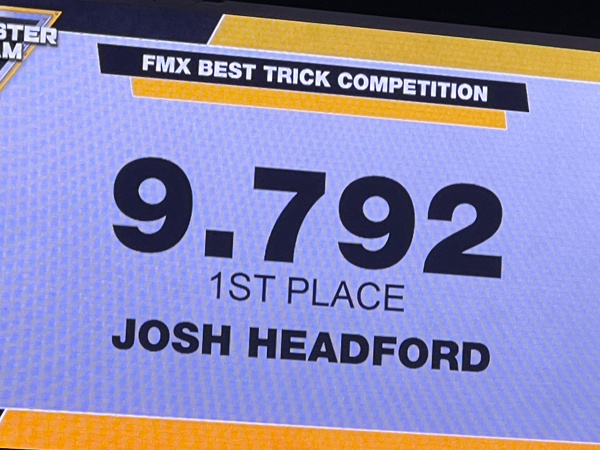 Josh Headford, first place biker score