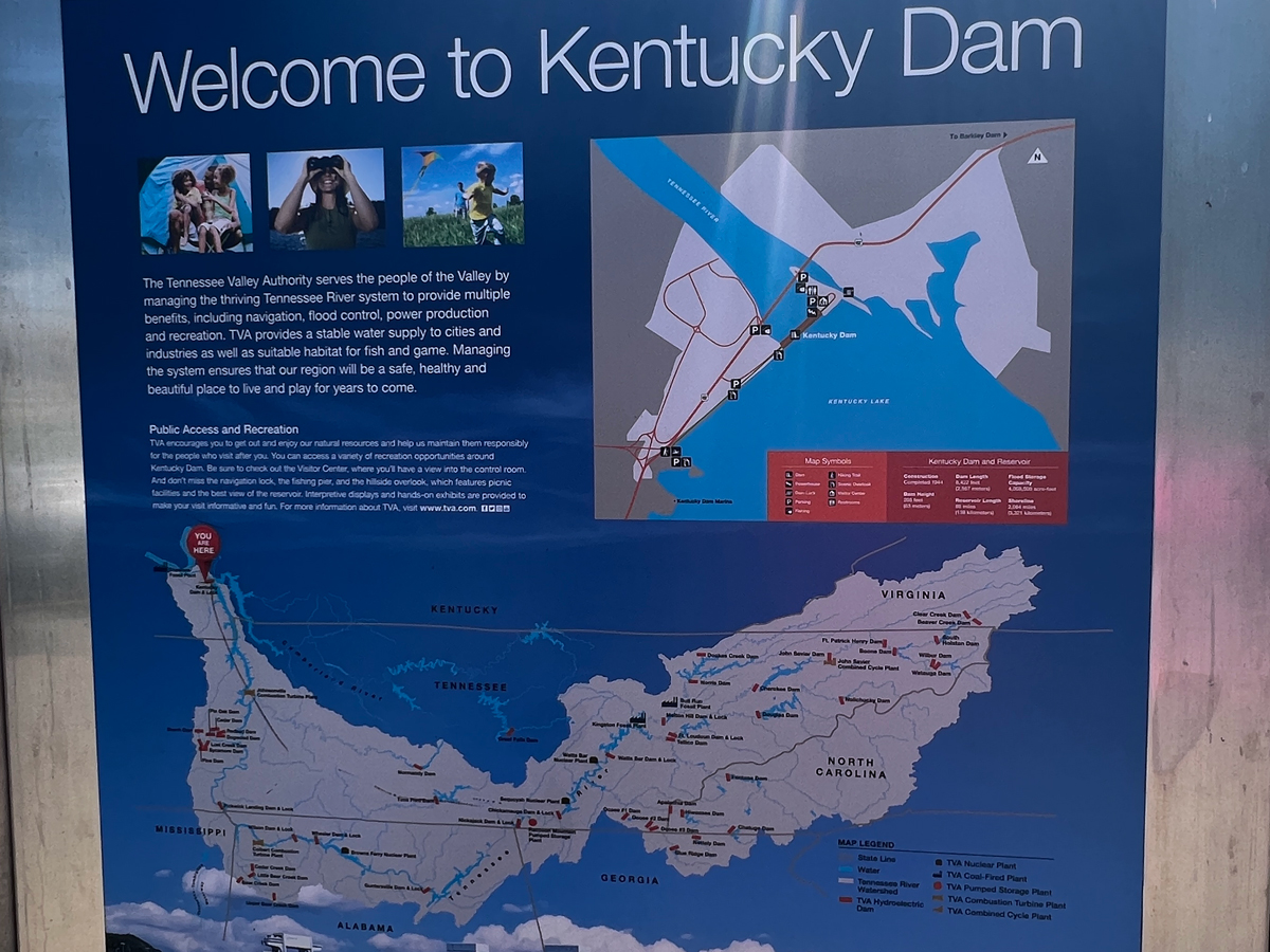 Welcome to Kentucky Dam sign