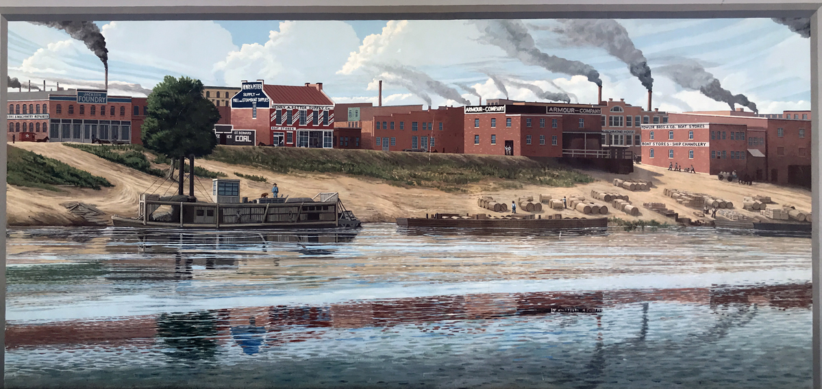 Creek Revival structure mural