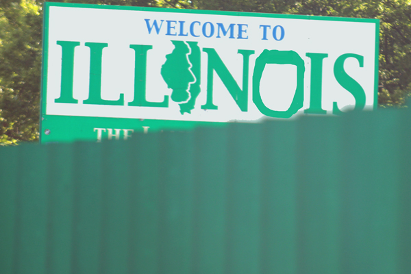 Welcome to Illinois sign