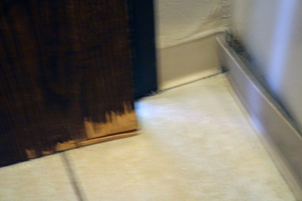 broken wall and florr liner