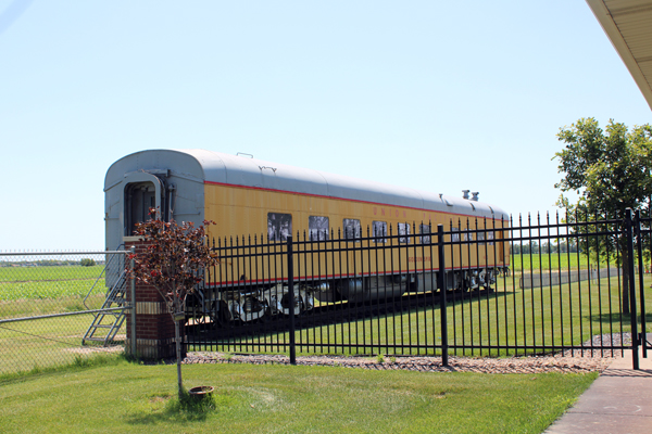 a lone train car