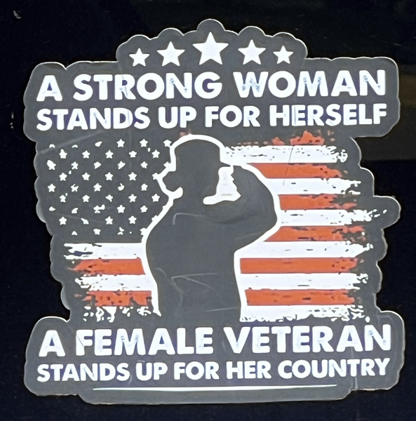 Female Veteran sign