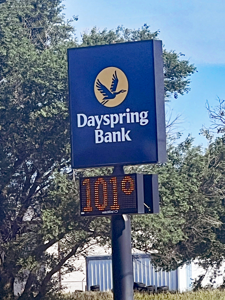 101 degrees in Wallace, Nebraska