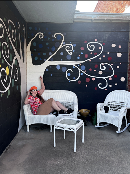 Karen Duquette relaxing in Wallace, Nebraska