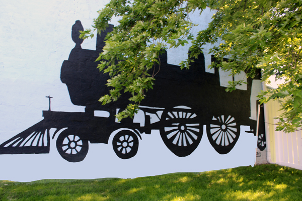 train on the wall