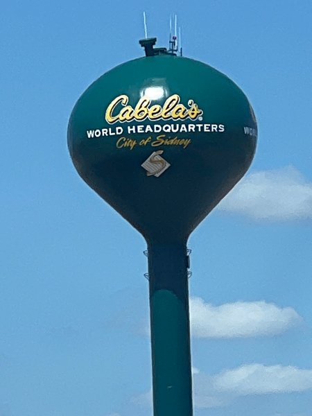 Cabela's World Headquarters water tower in Sidney, Nebraska