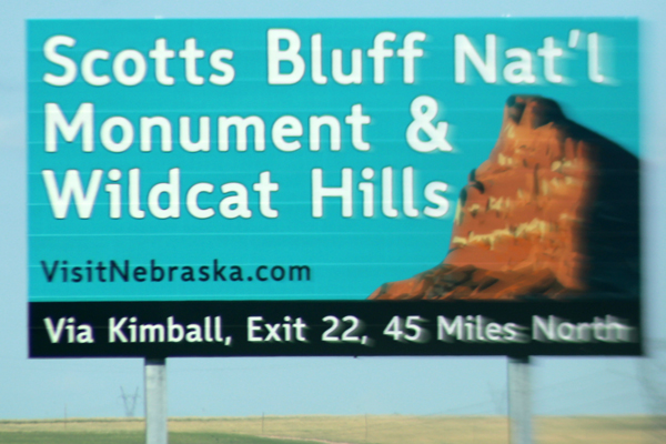 Scotts Bluff National Monument sign