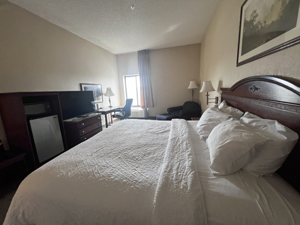the bed