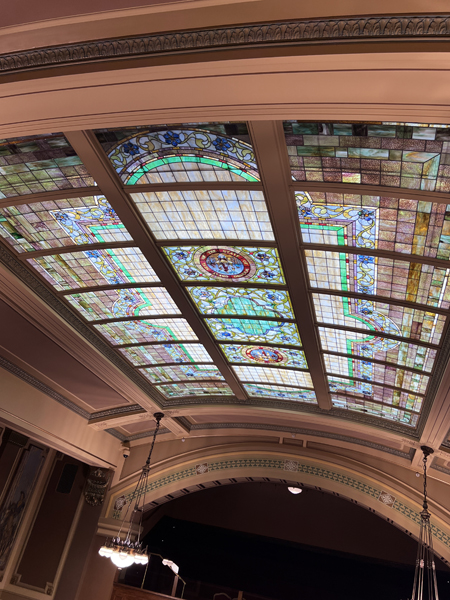 The Senate Chamber ceiling