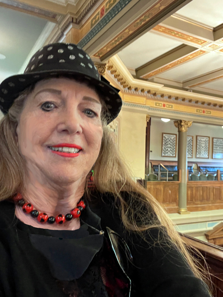 Karen Duquette in the Wyoming State Capitol Building