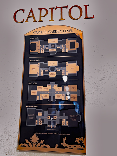 Capitol Garden Level sign