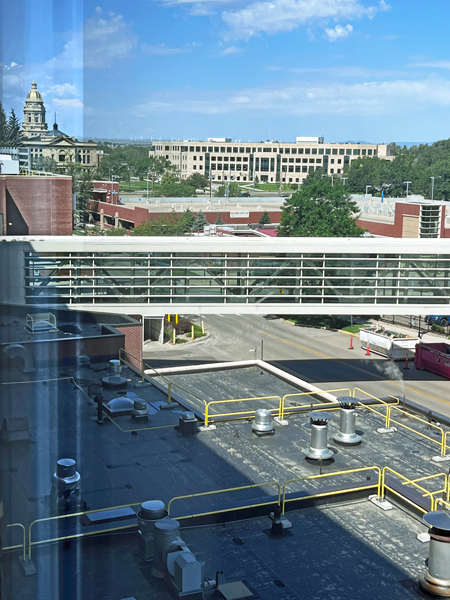 view from hospital room window