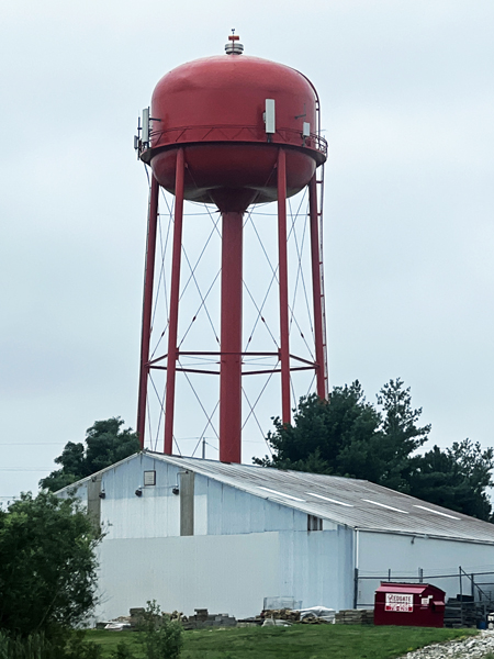 orange water tower
