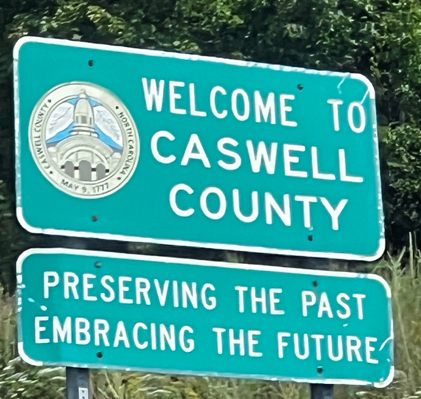 Welcome to Caswll County sign