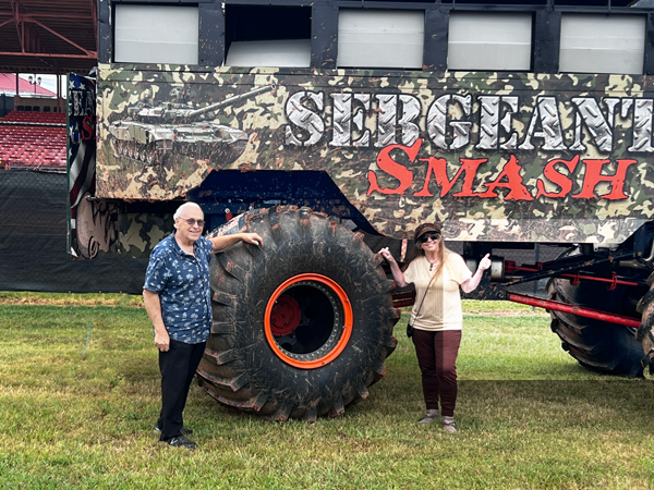Lee and Karen Duquette and Sheriff Monster TrucK