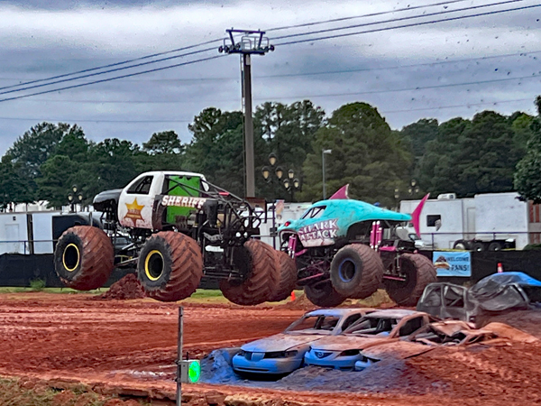 Shark Attack and Sheriff Mosnter Trucks