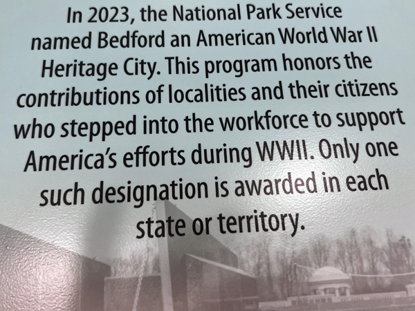 Bedford  history sign