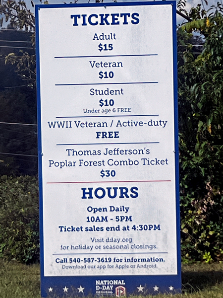 ticket hours and prices