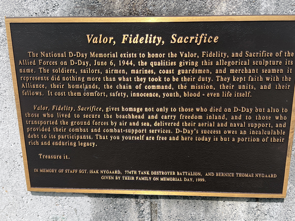 Valor, Fidelity and Scarifice